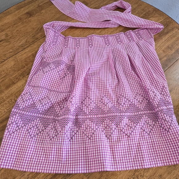 Other - Purple Gingham Vintage Half Apron